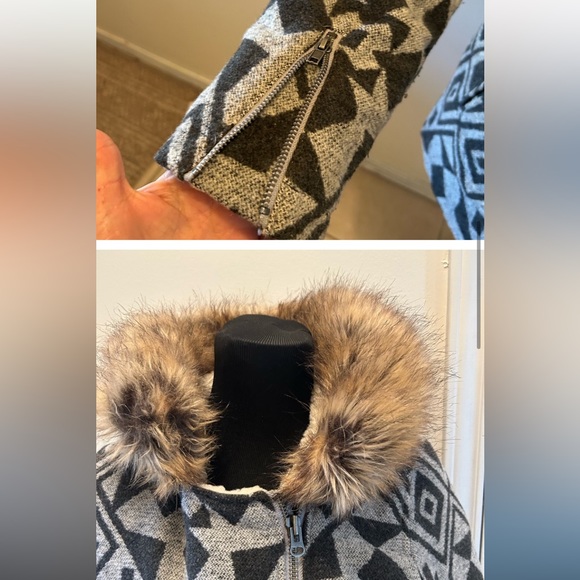 Winter clearance
Volcom Showdown Jacket Coat wool blend small tribal fur collar - Picture 3 of 5